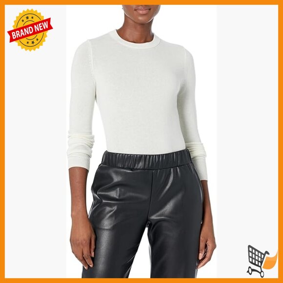 Soft Cashmere Pullover Sweater Slim Fit Crew Neck Long Sleeve